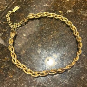 Gorgeous St. John gold braided necklace